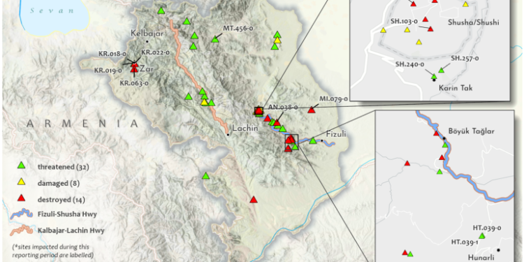 Արցախում հայկական մշակութային ժառանգությունը զանգվածաբար ոչնչացվում է. Caucasus Heritage Watch