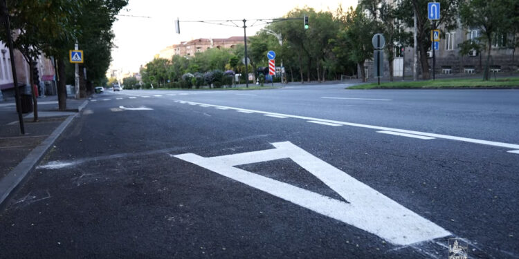 Աբովյան պուրակից միչև Աբովյան-Իսահակյան խաչմերուկ 1 երթևեկելի գոտին կգործի միայն տրանսպորտի համար