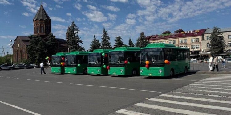 Էլեկտրական ավտոբուսններն արդեն Գյումրիում են