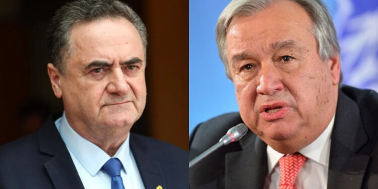 «Արժանի չէ ոտք դնել Իսրայելի հողում». Իսրայելի ԱԳ նախարարը ՄԱԿ-ի գլխավոր քարտուղարին «պերսոնա նոն գրատա» է հայտարարել