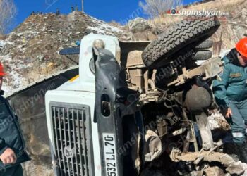 Վայոց ձորում կողաշրջվել է աղբատար ավտոմեքենան. կա տուժած