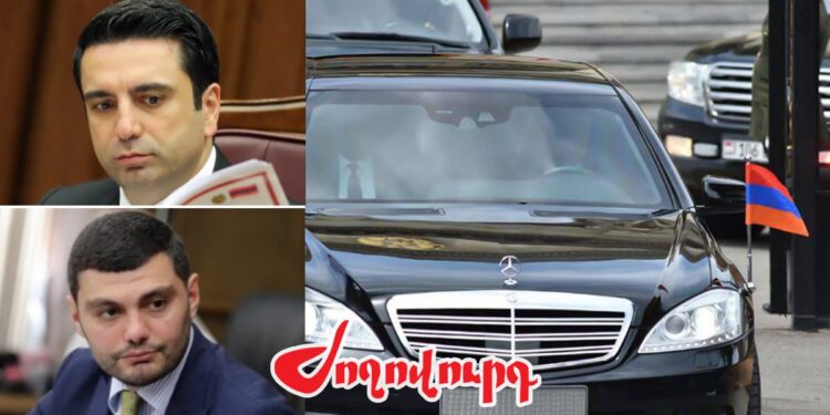 Ալեն Սիմոնյանը կրճատում է մեքենաները, աշխատակազմը գումար է դուրս գրում դրանց սպասարկման համար. «Ժողովուրդ»