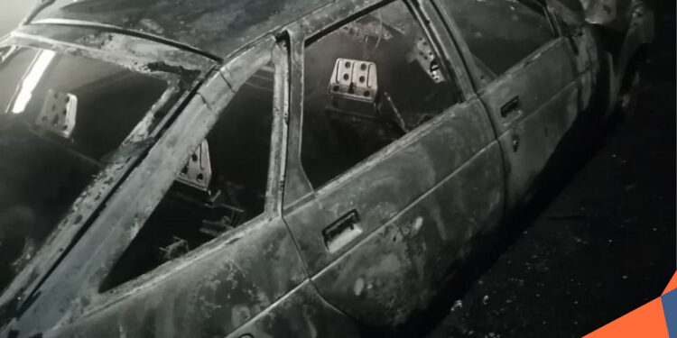 Իջևանում այրվել է կայանած ավտոմեքենա