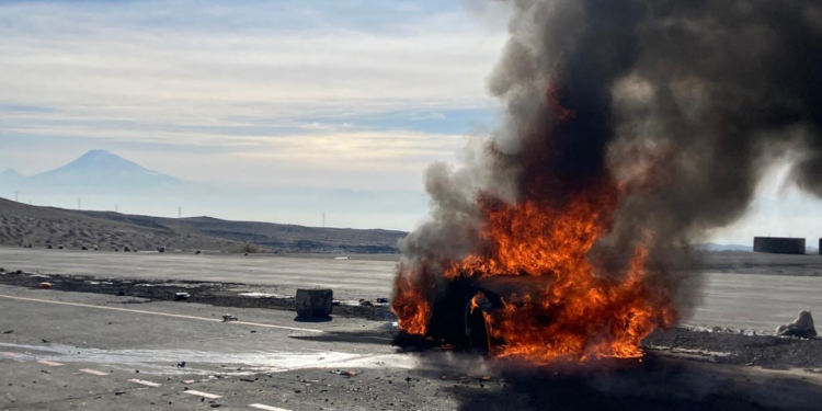 Խոշոր վթար՝ հրդեհի բռնկմամբ