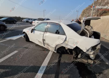 Սարալանջի փողոցում բախվել է 4 մեքենա. կա տուժած