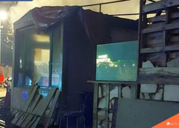 Ծիծեռնակաբերդի խճուղում այրվել են վագոն-տնակներ