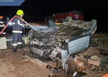 Աշտարակ-Կոշ ճանապարհին մեքենան դուրս է եկել երթևեկելի հատվածից և շրջվել