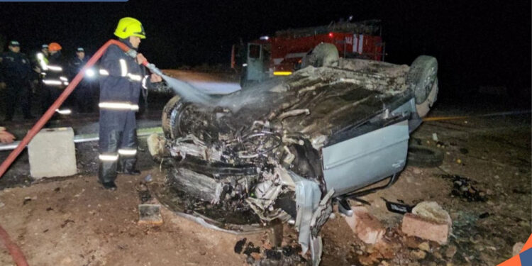 Աշտարակ-Կոշ ճանապարհին մեքենան դուրս է եկել երթևեկելի հատվածից և շրջվել