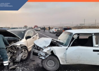 Աշտարակ-Էջմիածին ավտոճանապարհին 5 ավտոմեքենա է բախվել․ կան տուժածներ