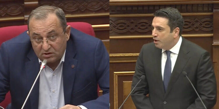 Ինչի՞ ծափ չտվեցիք. Ալեն Սիմոնյանը՝ Արծվիկ Մինասյանին. տեսանյութ