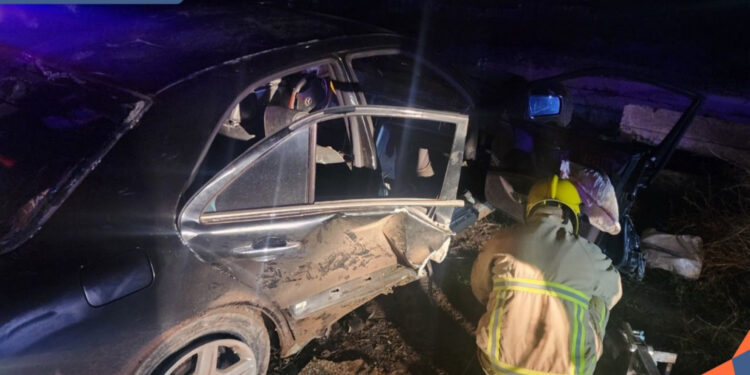 Վեդի-Երևան ճանապարհին «Mercedes-Benz»-ը դուրս է եկել ճանապարհի երթևեկելի հատվածից և բախվել գովազդային վահանակի սյանը