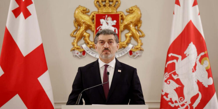 Վրաստանի նախագահի նստավայրի հանդիսությունների սրահից հեռացվել է ԵՄ դրոշը