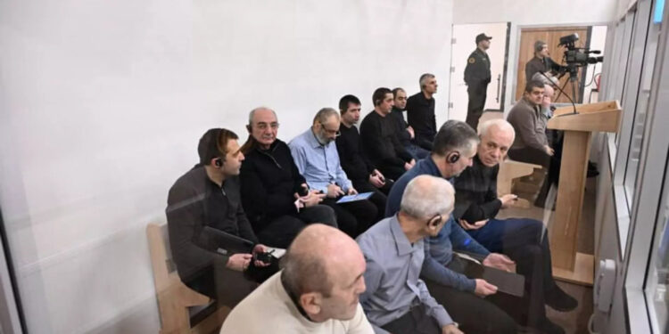 Բաքվի ռազմական դատարանում ընթանում է Արցախի ռազմաքաղաքական ղեկավարության և քաղաքացիական անձանց «գործերով» շինծու դատավարության հերթական նիստը