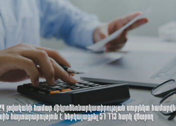 2024-ի համար միկրոձեռնարկատիրության սուբյեկտ համարվելու մասին հայտարարություն է ներկայացրել 57 773 հարկ վճարող