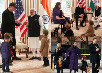 Մասկը Հնդկաստանի վարչապետի հետ հանդիպմանը ներկայացել է 3 երեխաների և կնոջ հետ