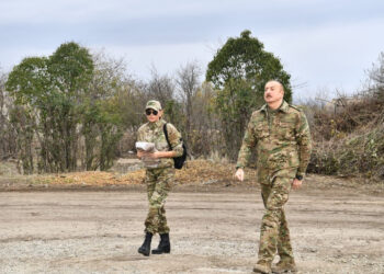 Ալիևը կնոջ հետ Արցախում է