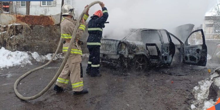 Գորիսում ավտոմեքենա է այրվել