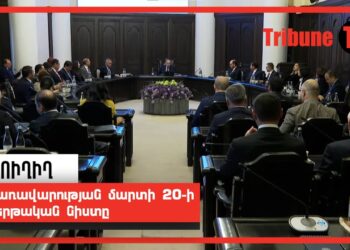 Կառավարության մարտի 20-ի հերթական նիստը. ՈՒՂԻՂ