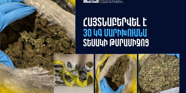 Կանխվել է շուրջ 450 միլիոն դրամի թմրամիջոցը մանր չափերով Հայաստանում իրացնելու փորձը