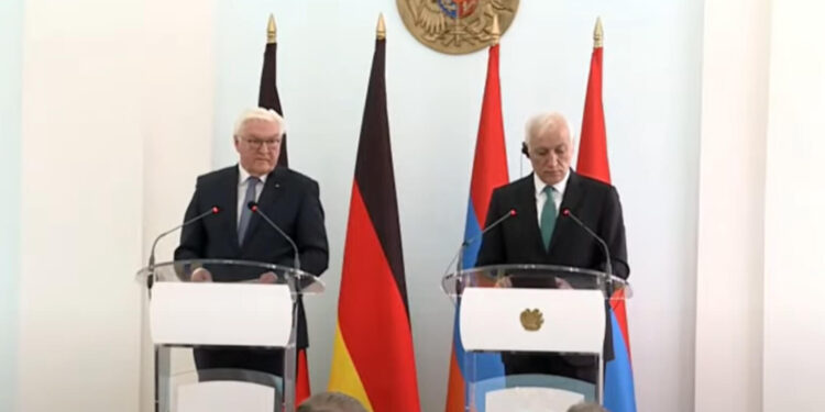 Գերմանիայի նախագահը Երևանին և Բաքվին կոչ է անում շուտափույթ ստորագրել, վավերացնել ու իրագործել խաղաղության պայմանագիրը