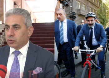 Իր վրա ջուր պզզցնող, իբր ավտոբուս նստող էդ դերասանն ասում էր՝ շարասյունը պտի կարմիրի տակ կանգնի. տեսանյութ