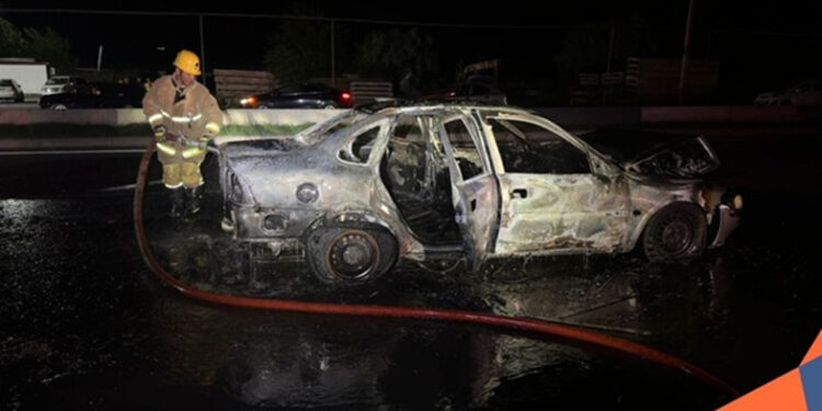 Երևան-Երասխ ավտոճանապարհին այրվել է ավտոմեքենա