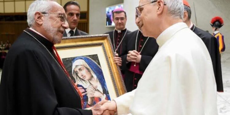 Հայ կաթողիկե եկեղեցու առաջնորդը հանդիպել է Հռոմի պապին և նվիրել Սուրբ կույս Մարիամի սրբապատկերը