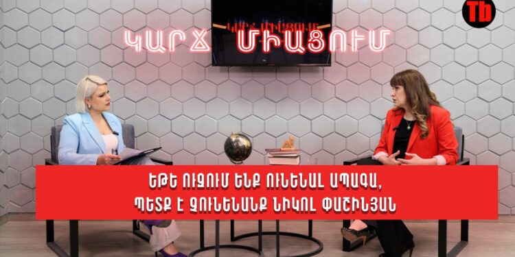 Եթե ուզում ենք ունենալ ապագա, պետք է չունենանք Նիկոլ Փաշինյան. Նաիրա Կարապետյան