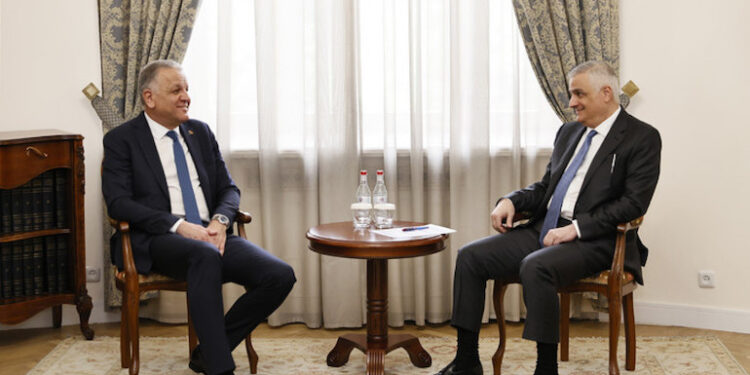 Մհեր Գրիգորյանն ու Վասիլիս Մարագոսը քննարկել են ՀՀ-ԵՄ հարաբերությունների օրակարգային հարցեր