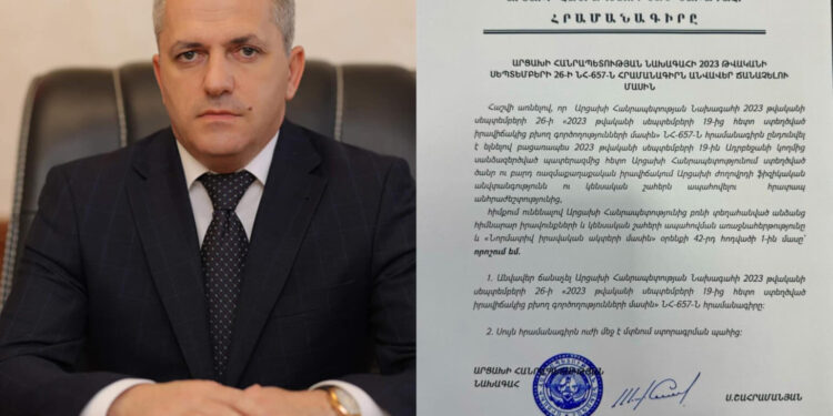 «Երևան տեղափոխվելուց հետո Շահրամանյանը ստորագրել է մեկ այլ հրամանագիր, որով անվավեր է ճանաչվել 2023 թվականի սեպտեմբերի 26-ին ստորագրված Արցախը լուծարելու մասին հրամանագիրը»․ փաստաբան