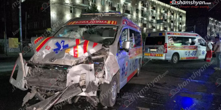 Երևանում բախվել են շտապօգնության ավտոմեքենան ու «Range Rover»-ը. կան տուժածներ