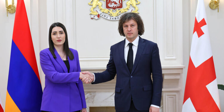 Արփինե Սարգսյանն ու Վրաստանի վարչապետը ընդգծել են Հարավային Կովկասում կայուն խաղաղության բացառիկ կարևորությունը