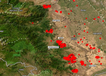 Оկուպացված Արցախում բռնկված հրդեհների տարածման գոտում են հայտնվել Տիգրանակերտի պատմամշակութային արգելոցը, Ամարասի վանական համալիրը