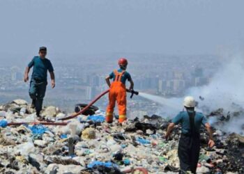 Նուբարաշենի աղբավայրում հրդեհ է բռնկվել