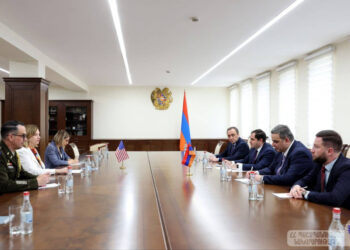 Պապիկյանն ընդունել է ԱՄՆ արտակարգ և լիազոր դեսպանին ու պաշտպանության հարցերով նորանշանակ կցորդ, գնդապետ Մեթյու Քրոուին