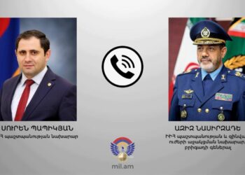 Սուրեն Պապիկյանն ու Իրանի պաշտպանության նախարարը հեռախոսազրույցի ընթացքում քննարկել են անվտանգության հարցեր
