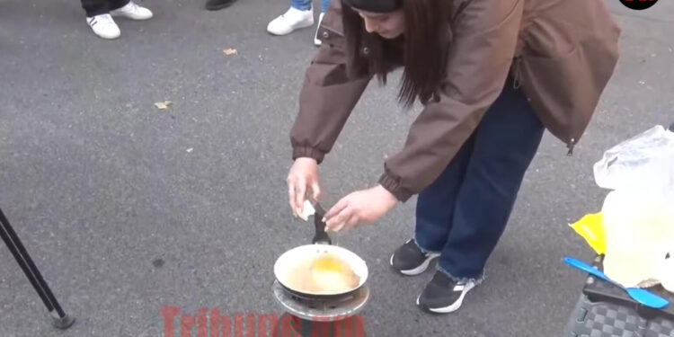 Աստղիկներով ձվածեղ` դատարանի բակում. տեսանյութ