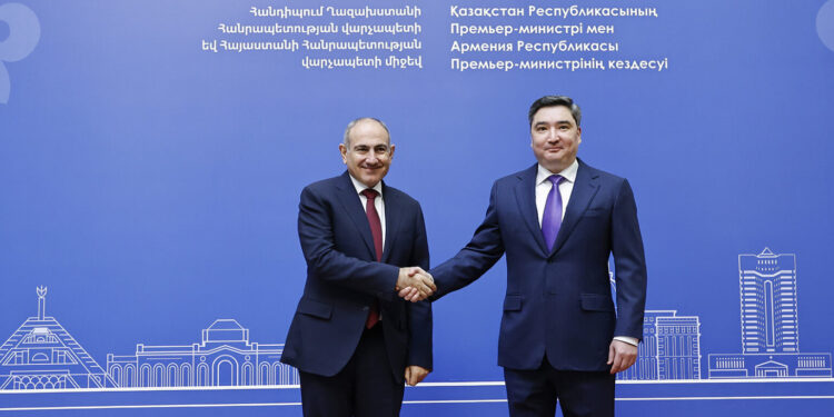 «Հայաստանի և Ղազախստանի միջև առկա է առևտրատնտեսական փոխգործակցության մեծ ներուժ». Փաշինյանը՝ Ղազախստանի վարչապետին