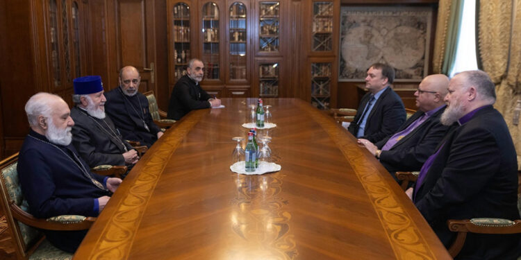 Ամենայն Հայոց Կաթողիկոսը Գերմանիայի Ավետարանական եկեղեցու պատվիրակության հետ քննարկել է տարածաշրջանում ընթացող զարգացումները