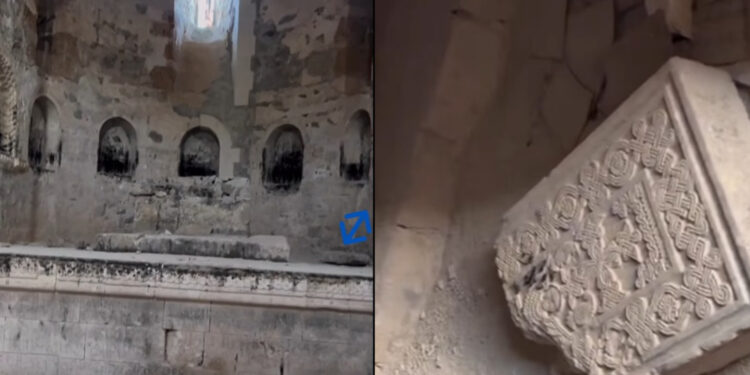 Ադրբեջանցիները վшնդալիզմի են ենթարկել օկուպացված Արցախում գտնվող Երից Մանկանց վանքը