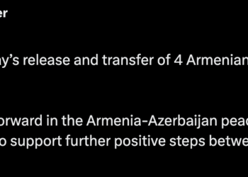 ԵՄ-ն ողջունում է Ադրբեջանի կողմից 4 հայերի ազատ արձակումը
