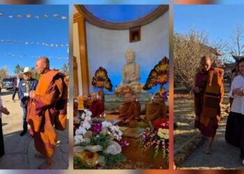 Աննա Հակոբյանը հանդիպել է տաճարի բուդդիստ վանականների հետ