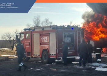 Պայթյուն՝ Թալինի բենզալցակայանում. այրվում են պահեստային բաքեր և բեռնատար