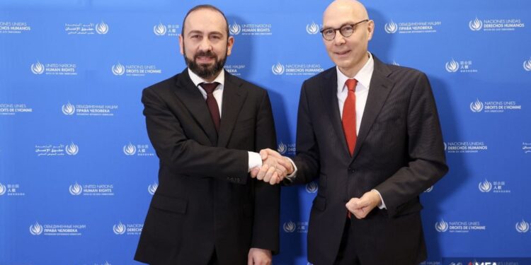 Արարատ Միրզոյանը հանդիպել է ՄԱԿ մարդու իրավունքների բարձր հանձնակատար Վոլկեր Տյուրկի հետ