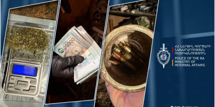 Մասիսի ոստիկանները բացահայտել են մեքենայից գողություն․ հայտնաբերվել են գումար, թմրամիջոց և փամփուշտներ