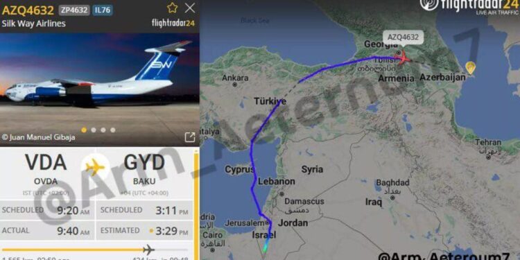 Զենք փոխադրող ադրբեջանական Silk Way–ը 2025 թ–ին մոտ 60 թռիչք է իրականացրել դեպի Իսրայել. Sputnik Armenia