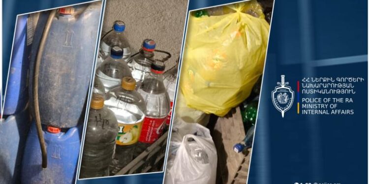 Վանաձորում տղամարդ է հայտնաբերվել առանց լիցենզիայի ալկոհոլային սպիրտ վաճառելու ընթացքում