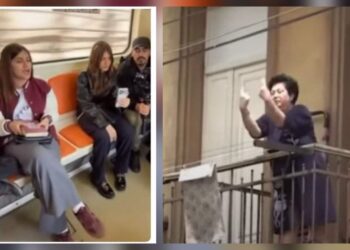 Ալեն Սիմոնյանի՝ միջնամատ ցույց տվող մայրը դասեր է տալիս արցախցուն