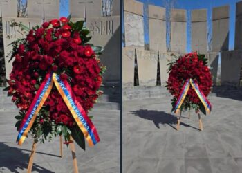 Սերժ Սարգսյանի անունից ծաղկեպսակ է դրվել զոհված ազատամարտիկների հիշատակը հավերժացնող հուշահամալիրին