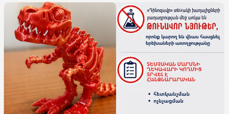 Վտանգավոր «Դինոզավր» խաղալիքը հետ է կանչվում շուկայից